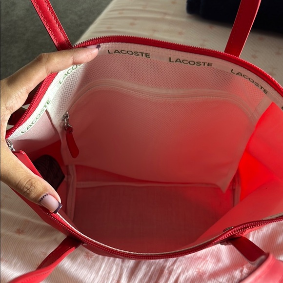 Lacoste Red Tote Bag - Picture 3 of 3